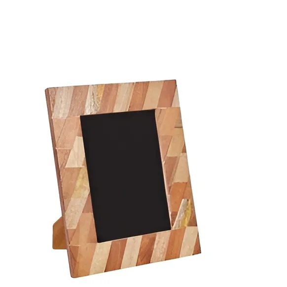 Export Quality Amazing Look Modern Photo Frame Mango Wood Bone Resin Picture Frame For Home Hotel Office Table Top Decoration