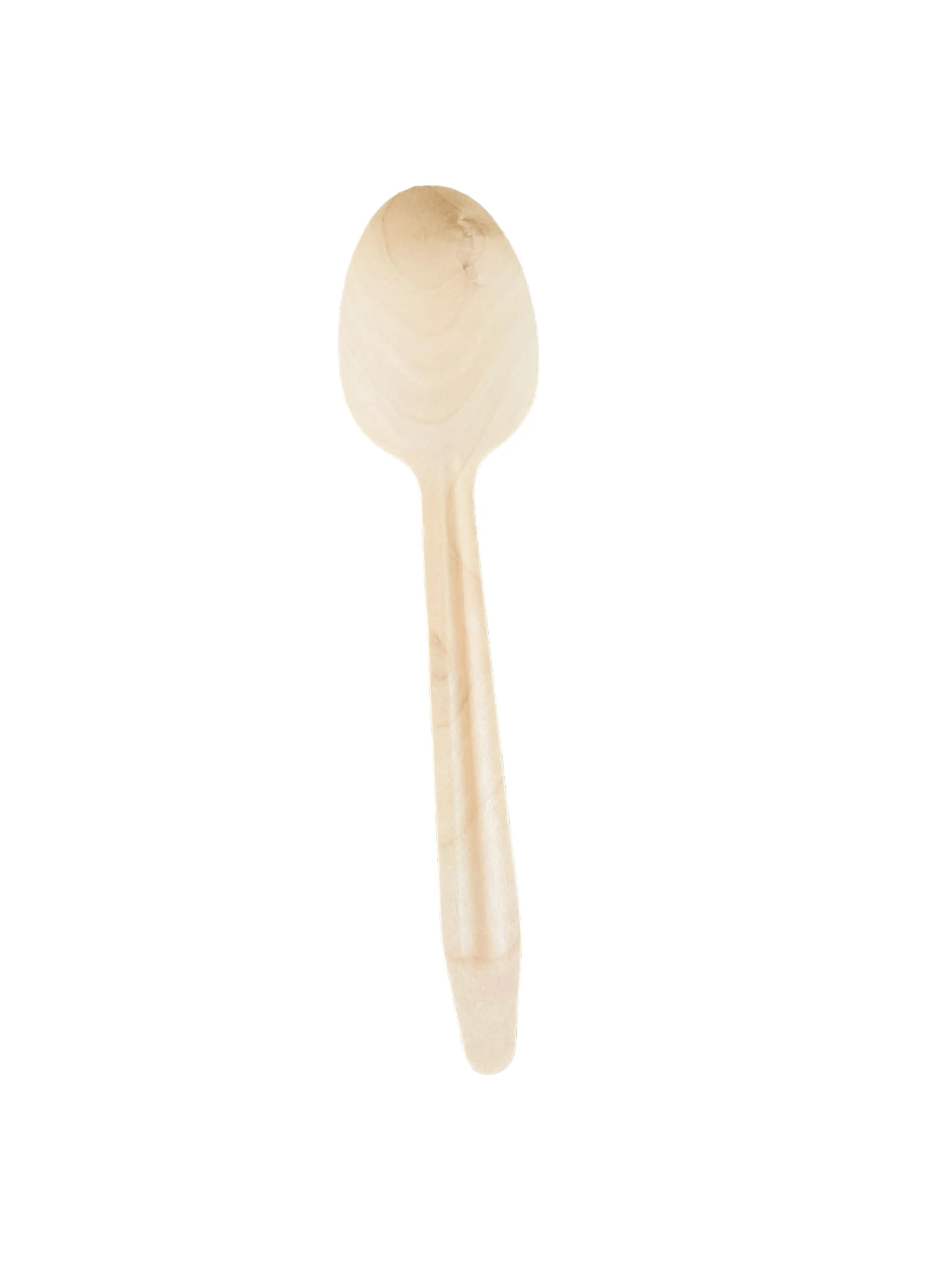 Birch Wood Natural Areca Leaf Flatware Culery 165 MM Custom Made Round biodegradable go green Spoon