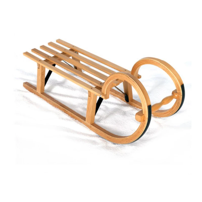 Factory directly steering bar ice skating car wooden pull sled steering slider