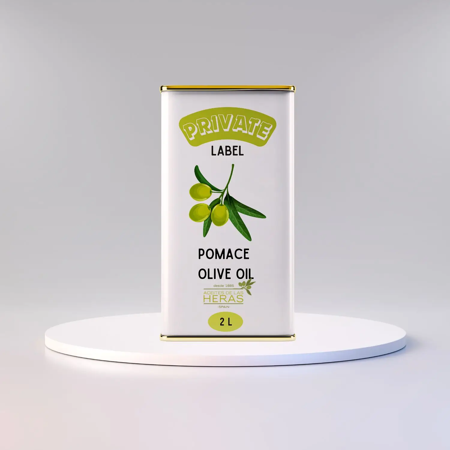 Private Label Pomace Olive Oil 2L Tin Spanish for cooking and frying