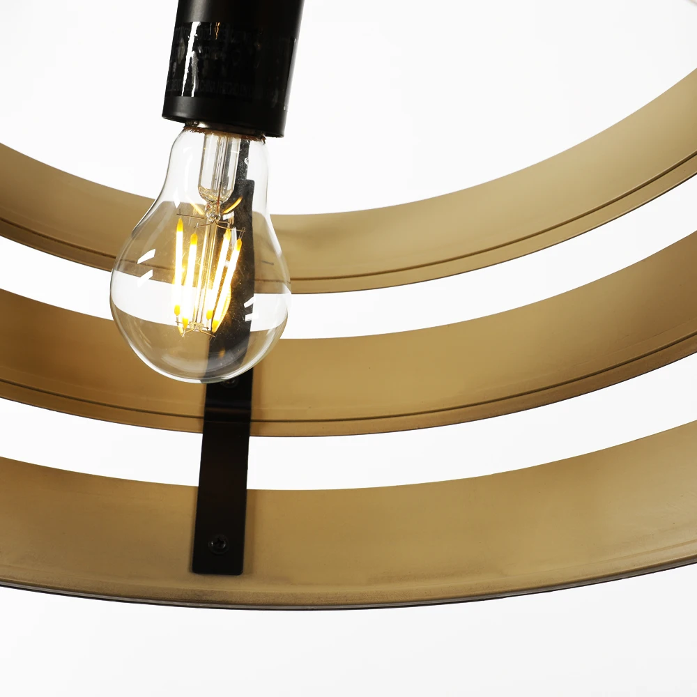 Farmhouse Wood Drum Cage Pendant Light Antique 3-Light Hanging Chandelier Fixture For Living Dining Room Kitchen