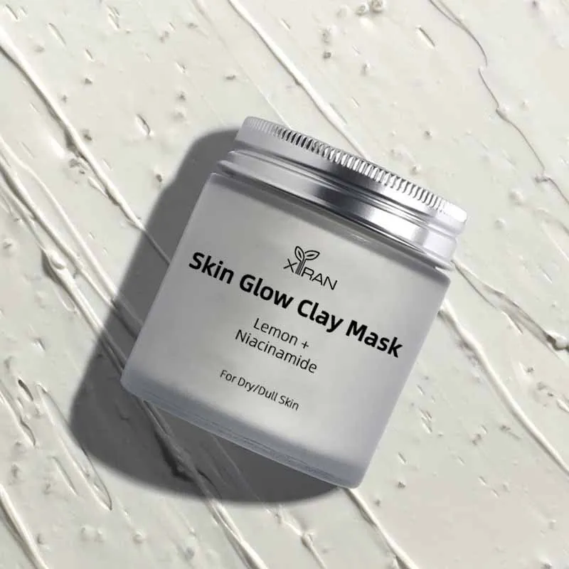 Custom Logo Lemon & 1% Niacinamide Skin Glow Wash Off Pack Clay Mask Skin Brightening Clay Facial Mask Private Label