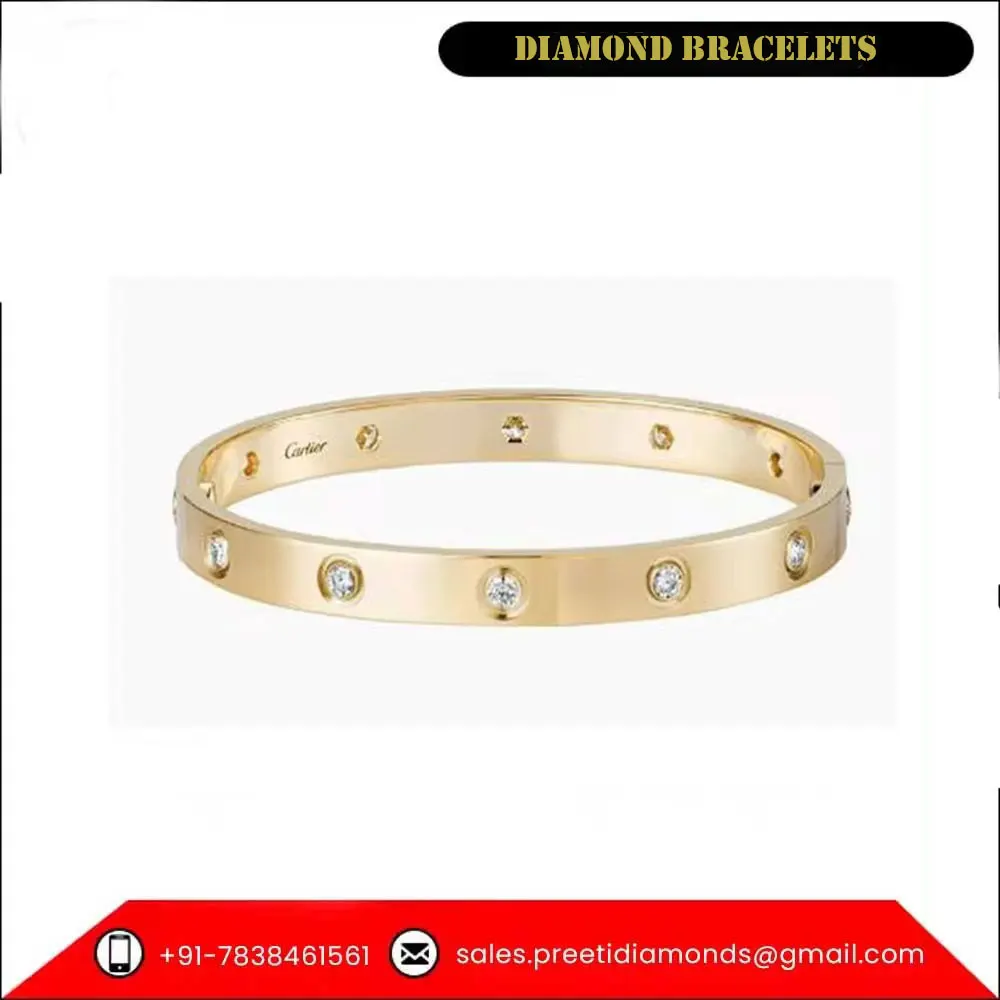 Attractive Design Look Trendy Style Diamond Bracelets For Universal Buyers