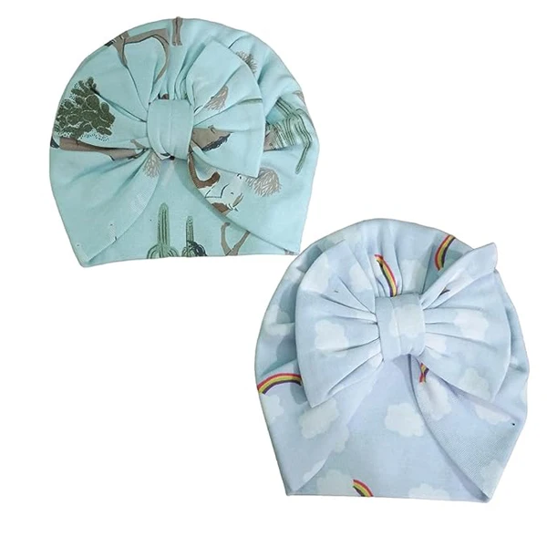 Wholesale New Big bow Turban Hat Bowknot Baby Girl Knitted Hat Newborn Baby beanie hat Babies