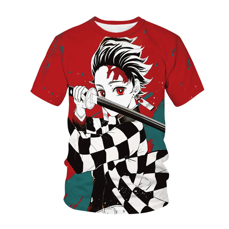 Free Shipping 3D Cartoon Shirt From Men Anime Demon Slayer T-Shirt Digital Printing Tops Men All Over Print tshirts Tees T-Shirt