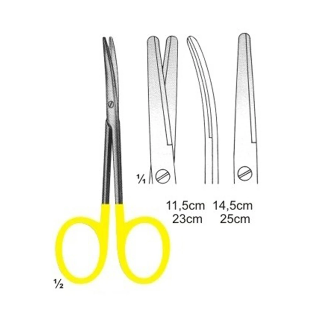 Hot Sell in Stock Full Range Medical Instruments Stainless Steel Scissors with Tungsten Carbide Inserts Accept OEM