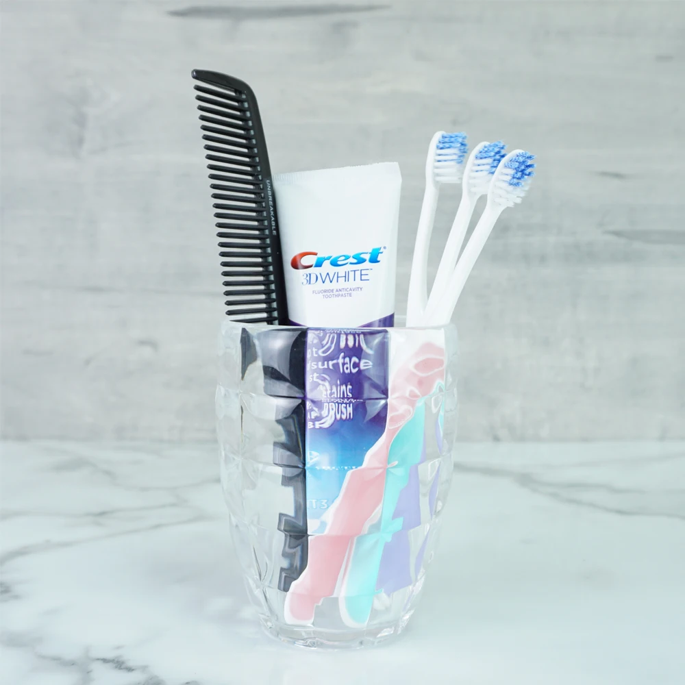 [Holar] Taiwan Made 14 OZ Durable Cylindrical Transparent Plastic Mouth Wash Cup for Home Dental Hygiene Dental Assistant Gift