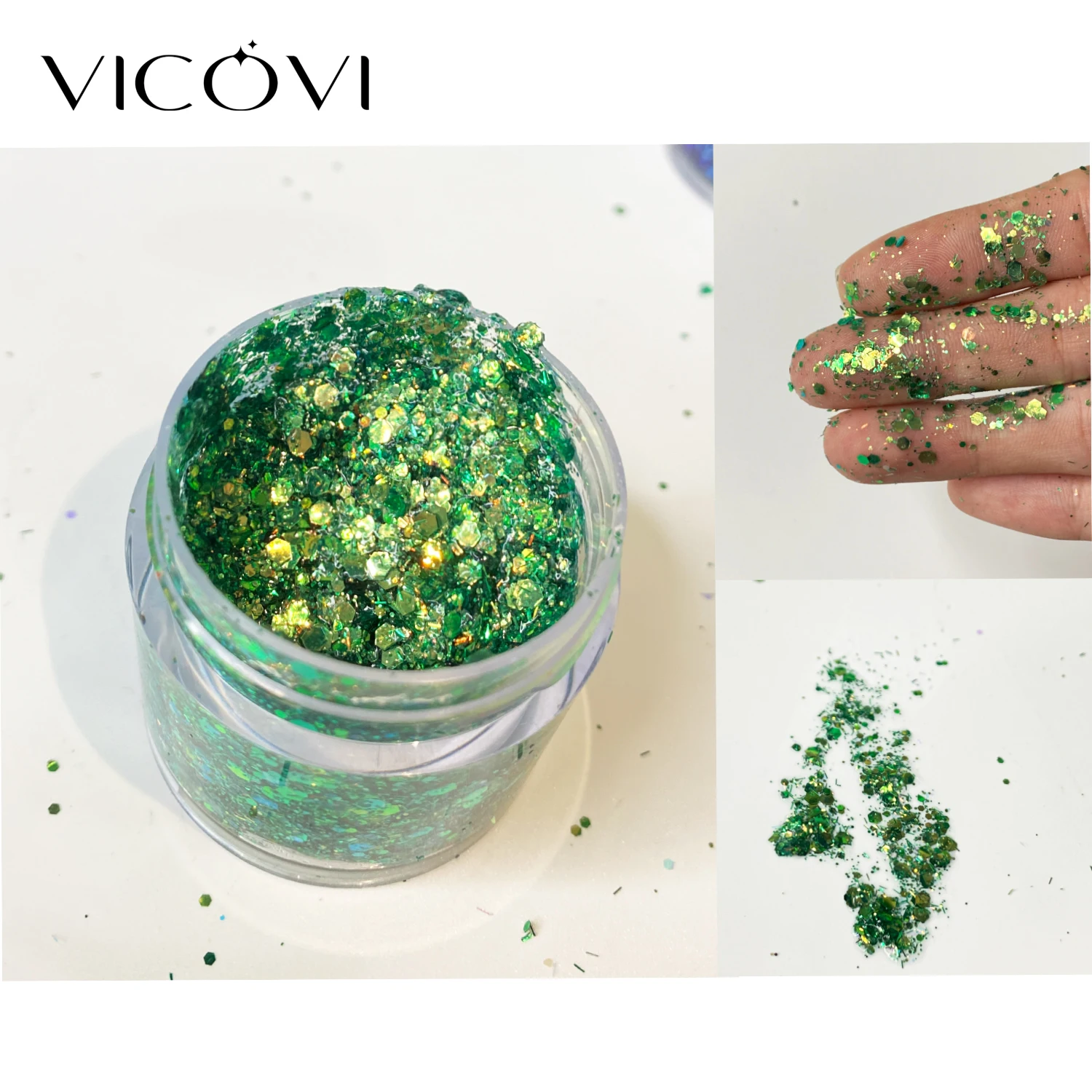 Large bottle of 30g stage makeup sequins gel eye shadow glitter powder pearlescent brand liquid gel eye shadow