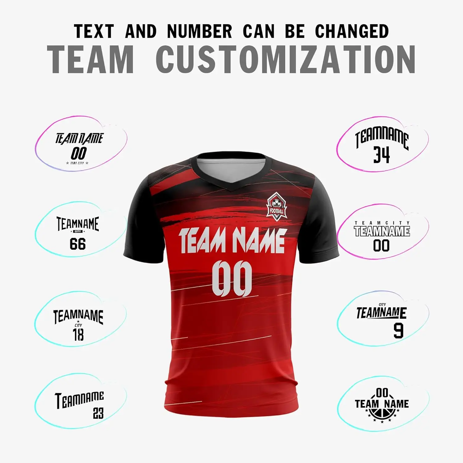 Custom Soccer Jersey Men Youth Personalized Athletic Soccer T-Shirts with Team Name Number Logo football t-shirt manufacturer