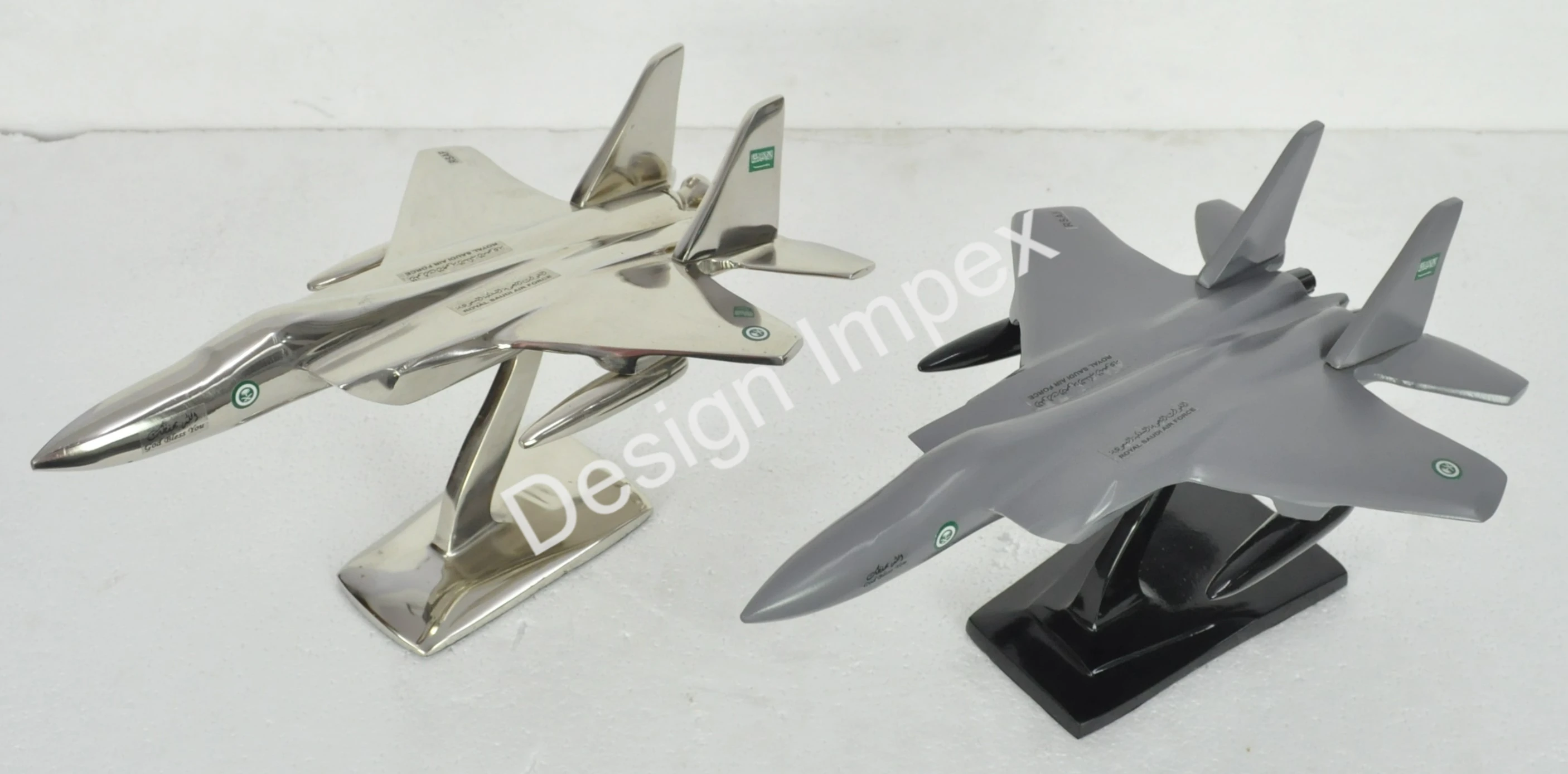 F 15 Airplane Models Eagle Royal Saudi Airforce Fighter Jet & Aircraft Model Powder Coated 13' Inch Grey Aluminium Best Prices