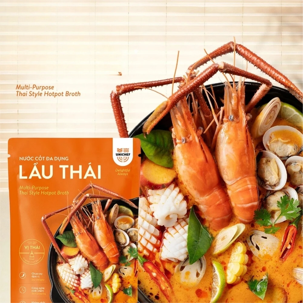 Hotpot Soup Fast Delivery Thai Style Hotpot Broth High-Grade Spicy And Sour Ready For Export Made In Vietnam Manufacturer