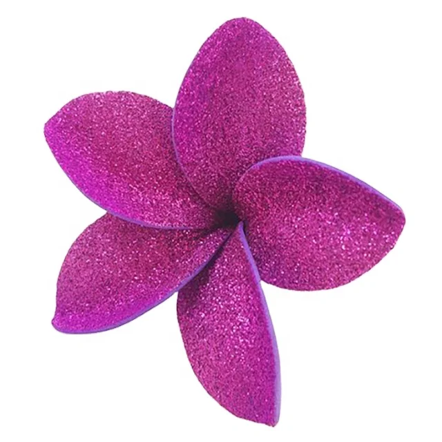 Handmade Handcraft Best Seller Selling  High Grade EVA foam hawaiian plumeria frangipani flower with special brush pattern print