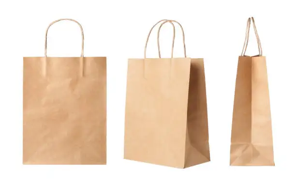 Global Economic Outdoor Grocery Bags With Logo Wholesale Kraft Paper With Handles In Vietnam Trending 2024