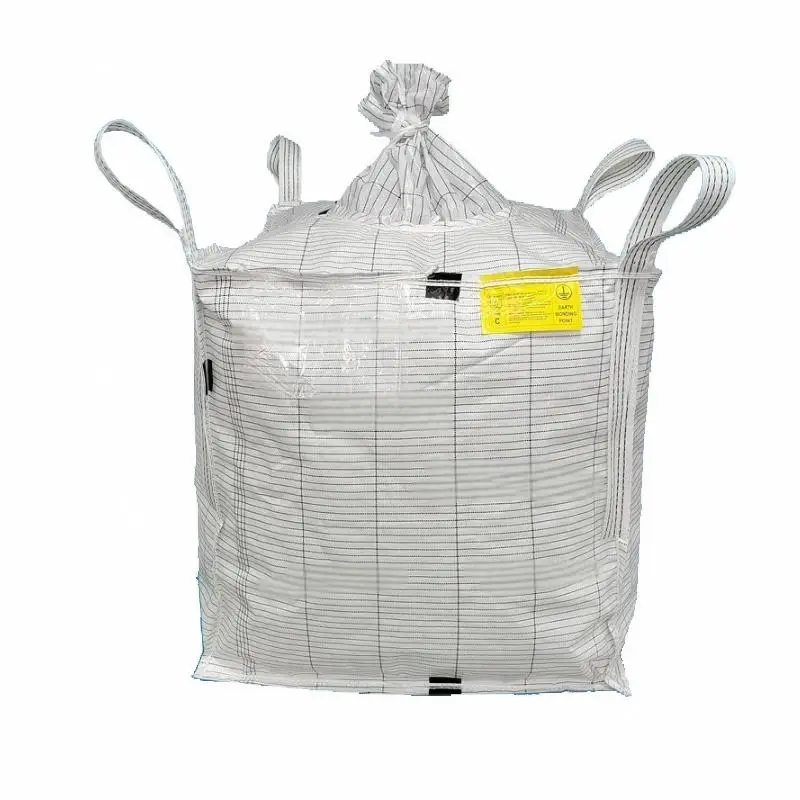 Conductive bulk bag 1000kg 1500kg super sack pp woven type c fibc factory direct sale