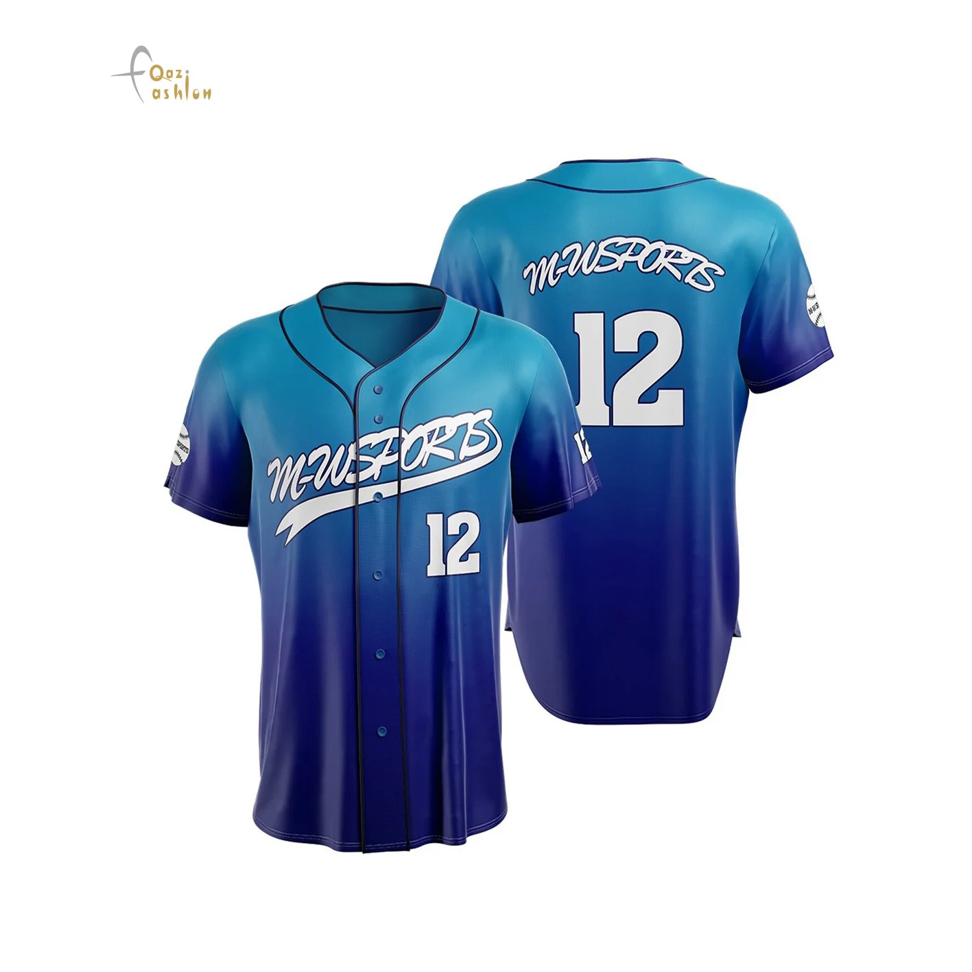 Custom Made Breathable Baseball Jersey Sublimated Baseball Shirt Manufacturer