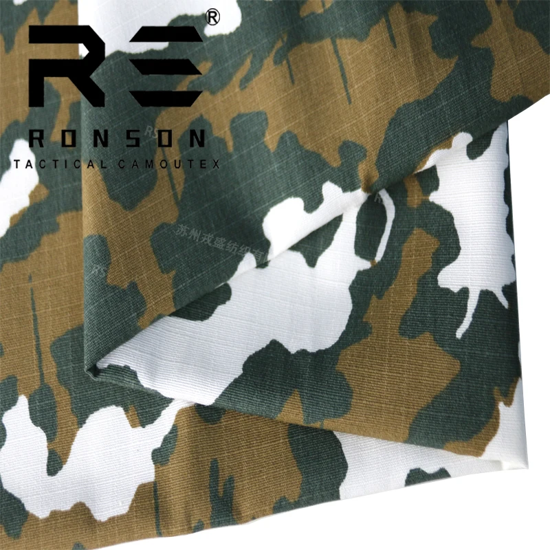 NC 50/50 RIPstop Red dawn camouflage nylon cotton fabric NYCO camo printed tactical uniform camouflage fabric