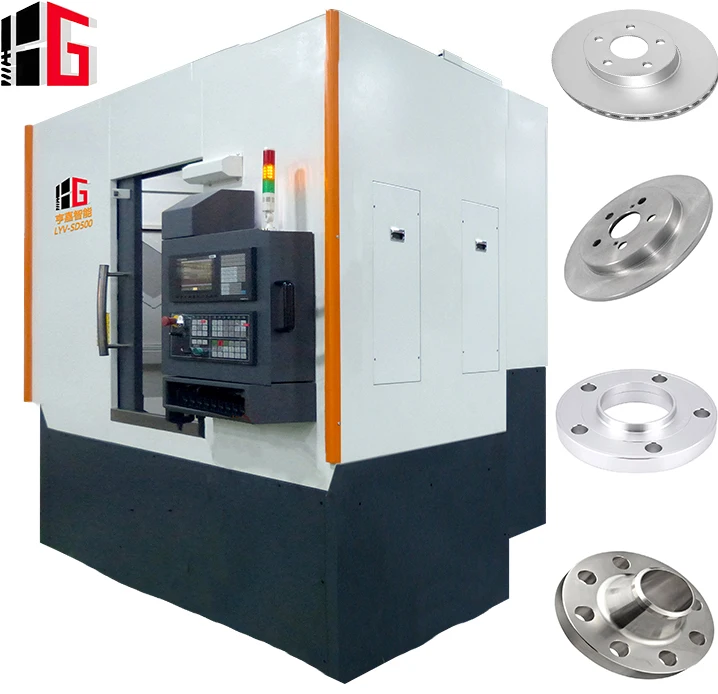 Hengga LYV-SD500 Economic vertical cnc lathe machine cnc turning lathe with turret brake disc manufacturing lathe