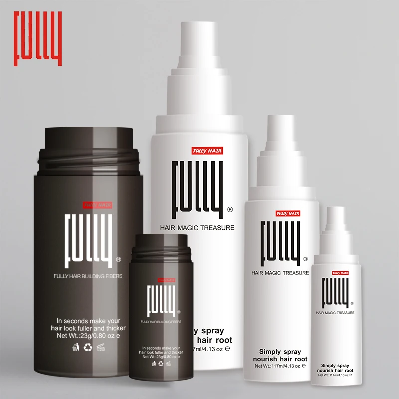 FULLY Hair Building Fiber Professional Factory Natural Thickening Regrow Fiber Keratin Hair Fiber