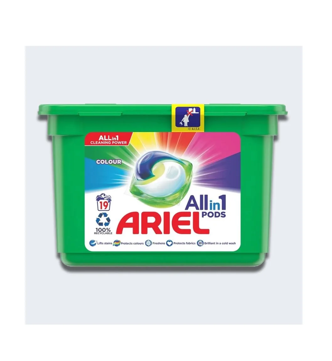 Ariel All-in-1 PODS Laundry Detergent Washing Liquid Tablets / Capsules, 76 Washes(4x19), Platinum + Touch