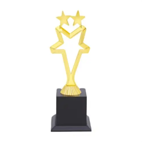 Good design best Sport Award Trophy Cups Golden finished Metal Star Trophy cricket trophy award in wholesale