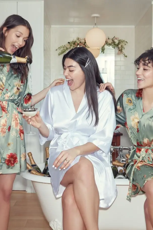 Custom lace silk personalized bride robe satin women wedding Wholesale Bridal Shower Bride and Bridesmaid Robes at wholesale