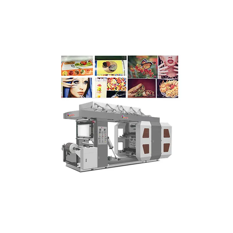 Промышленное использование 4 цвета Автоматическая флексографская печатная машина для бумажного мешка печати