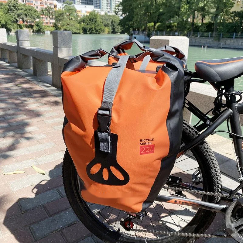Waterproof bicycle pannier bag  front and rear rack bag long-distance riding equipment camel bag