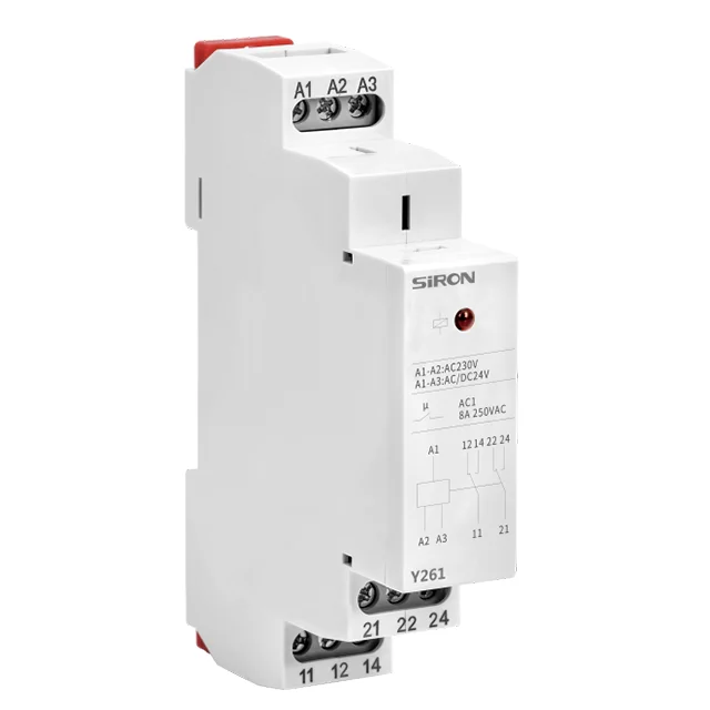 SiRON Y261 AC/DC 12V 24V AC220V  Intermediate Relay Auxiliary Relay