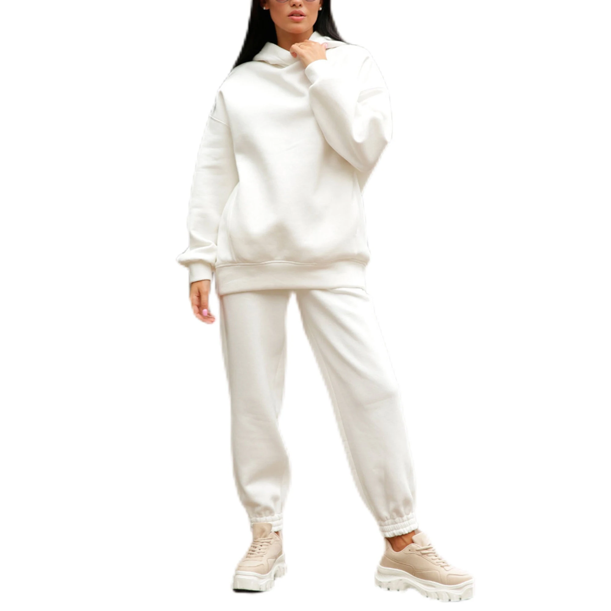 Женский спортивный костюм из 100% хлопка