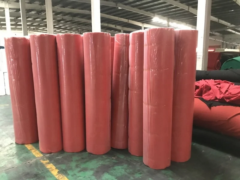 Ribbed Striped Exhibition Carpet Event Carpet for Commercial Wedding Rectangle Polybag or PP Woven Bag Customized Color 1000m2