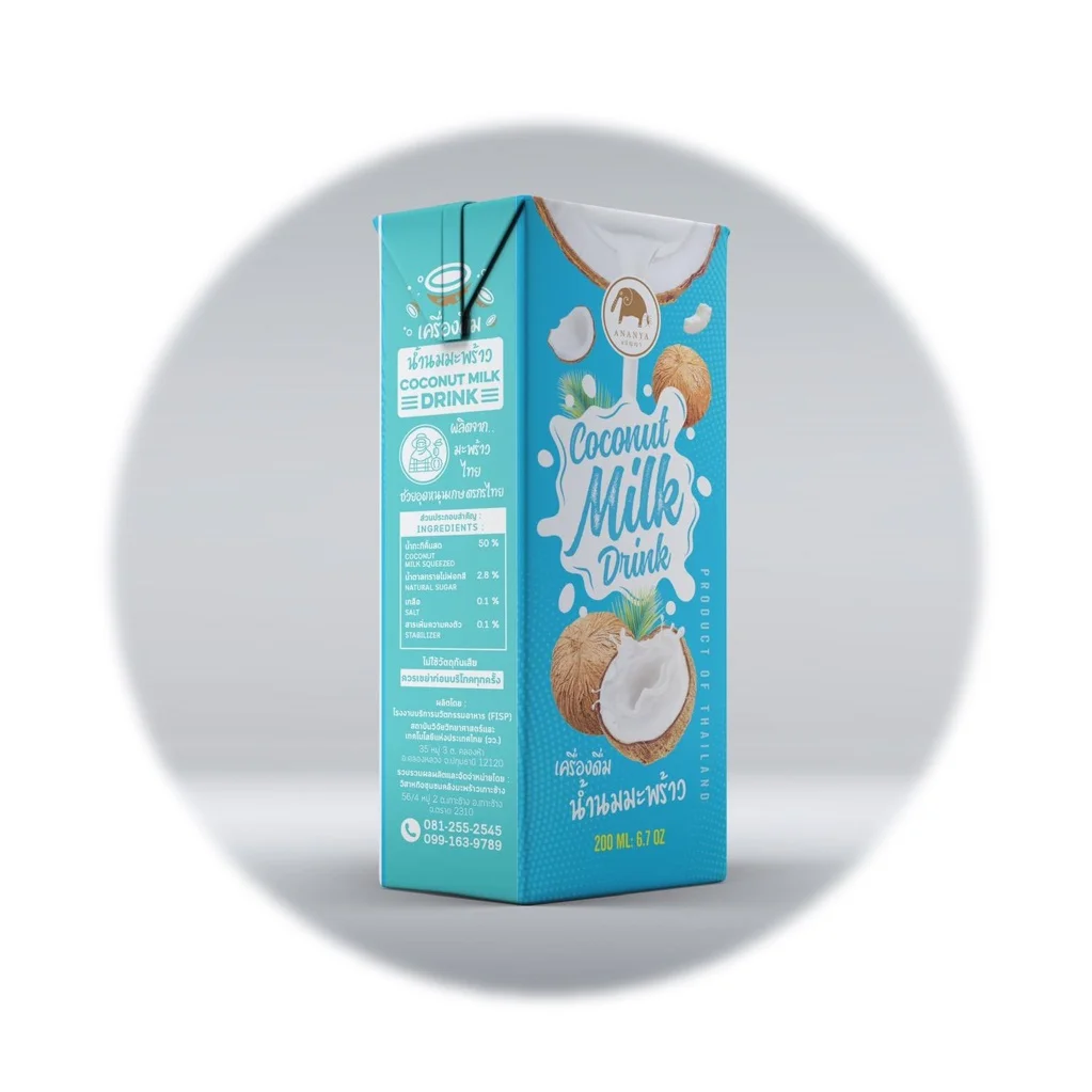 Coconut milk drink  , Coconut milk drink Durian flavor  , Coconut milk juice UHT 200 ml from Thailand