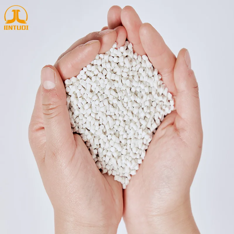 Wholesale 100% compostable biodegradable plastic bag raw material PLA+PBAT+ calcium carbonate