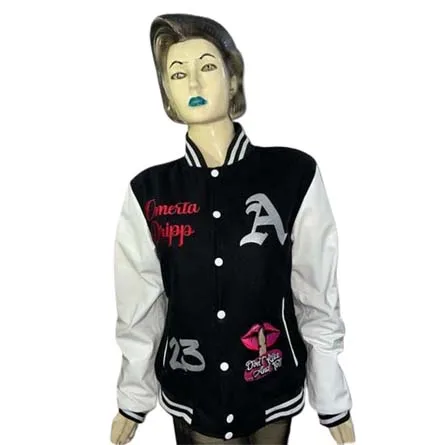 Ladies Hot Pink Varsity Jackets, Women Baseball Jackets, Girls Varsity Jackets