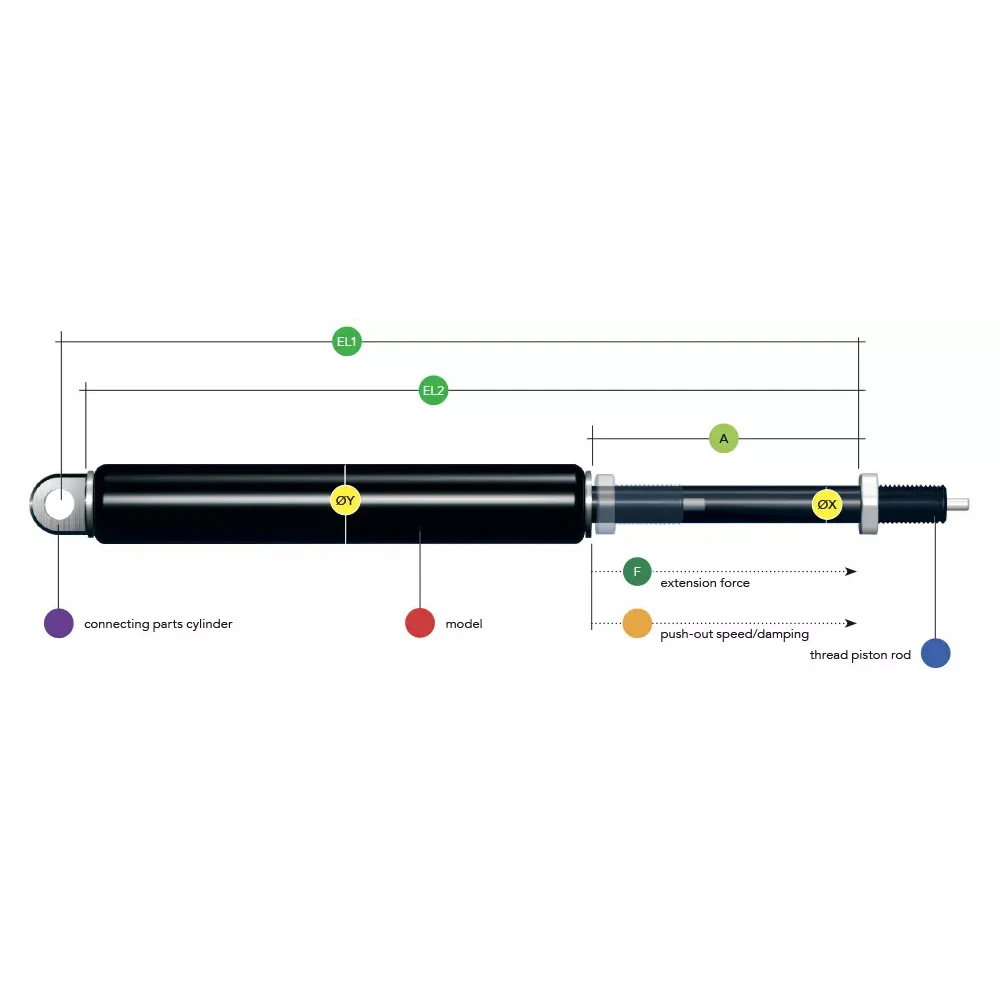 Heavy duty gas spring lock 600n sofa easy lockable gas springs bus seat lockable gas spring
