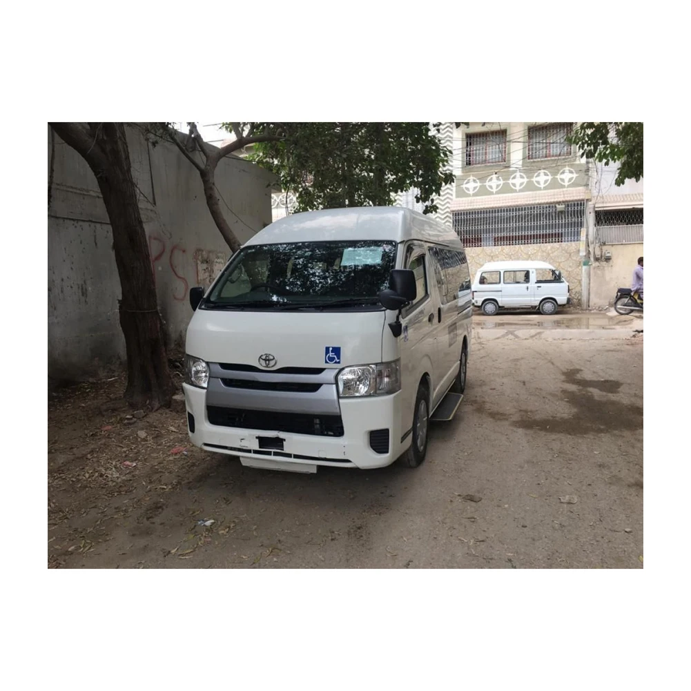 2015 Used Toyota Hiace Mini Bus High Roof RHD Germany Turbo Engine Petrol/Gas Fuel Leather Seats Light/Dark R17 RWD Car Pickup