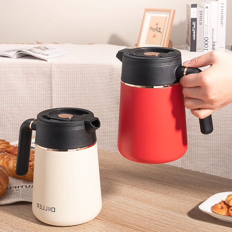 Custom Logo  Double Wall 1L Super Capacity Kettle 304 Stainless Steel Vacuum Insulated Pot  Vacuum Thermos