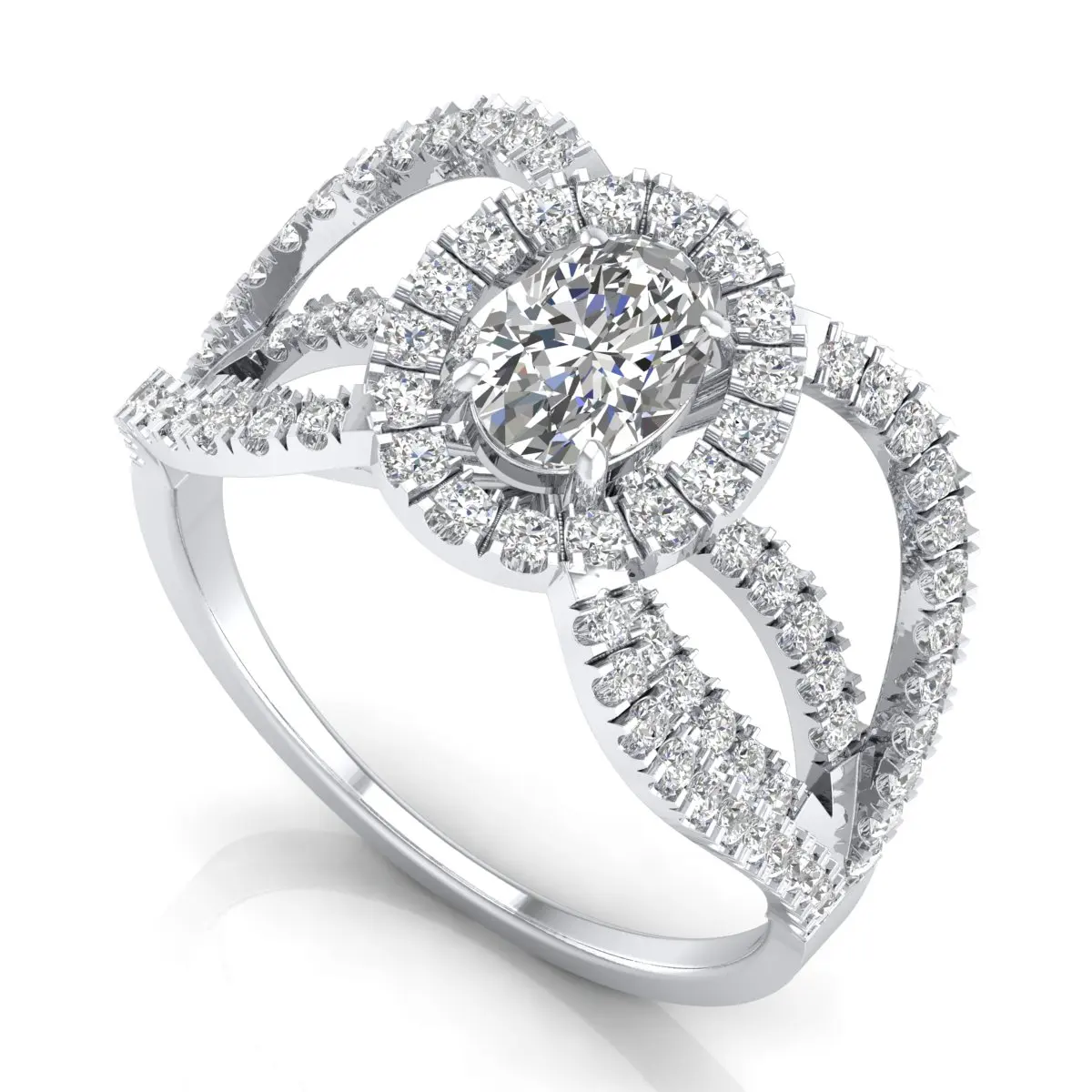 REYES Women New Collection 14K 18K Solid White Gold Solitaire Diamond Rings for Women High Quality Wedding Engagement Rings