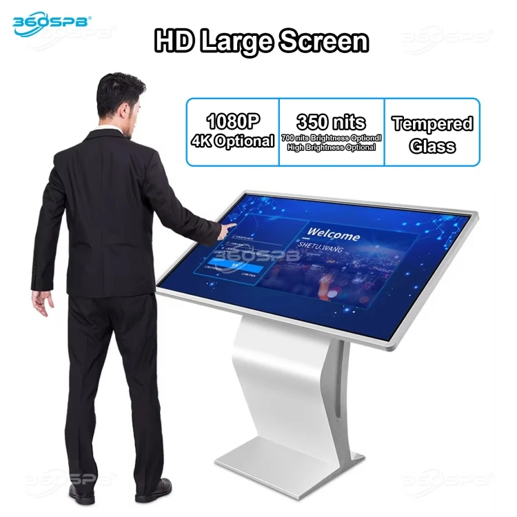360SPB ITK55S Horizontal Advertising Machine Floor Query Machine All In One Machine Touch Screens Kiosk For Self-service Display