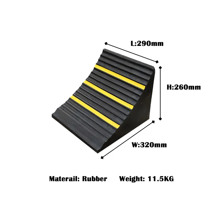 stock heavy duty automotive wheel chock rubber parking car wheel chock
