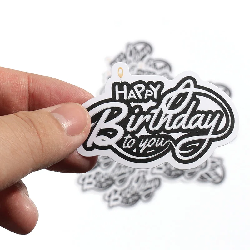 Vograce 50 Pcs Custom Die Cut Stickers Waterproof Inspirational Stickers DIY Laptop Room Vinyl Sticker