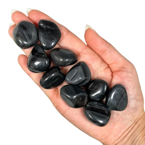Black Onyx Tumble, Smooth Onyx Tumble Stones, Banded Onyx Tumbled