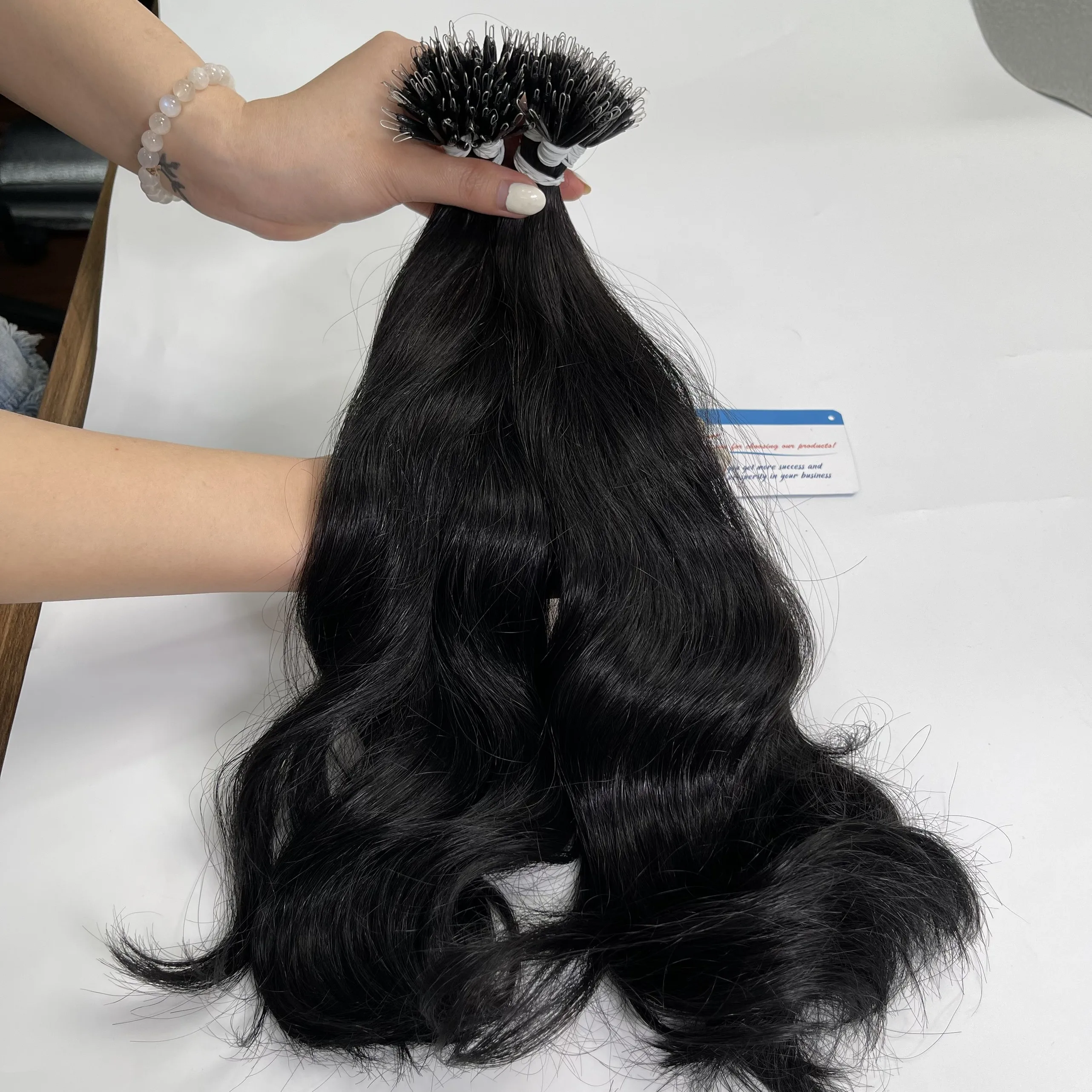 Super Quality Keratin Tip  Nano Ring Hair Extensions Invisible Nano Tips Remy Human Hair Natural Hair Extensions
