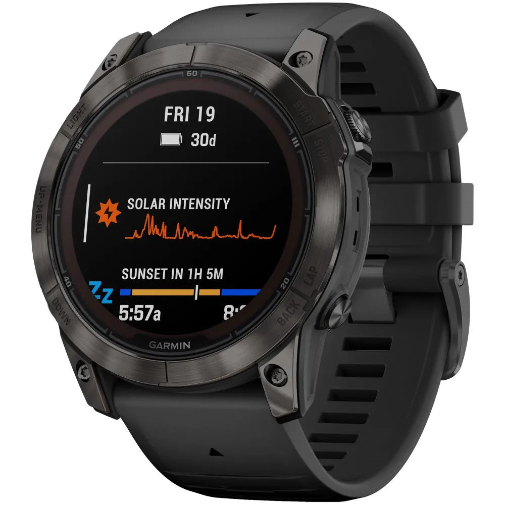 100% Оригинальные умные часы Fenix 7X Pro с сапфировым солнечным GPS 51 мм углеродный серый DLC из титанового волокна армированный полимерный промышленный