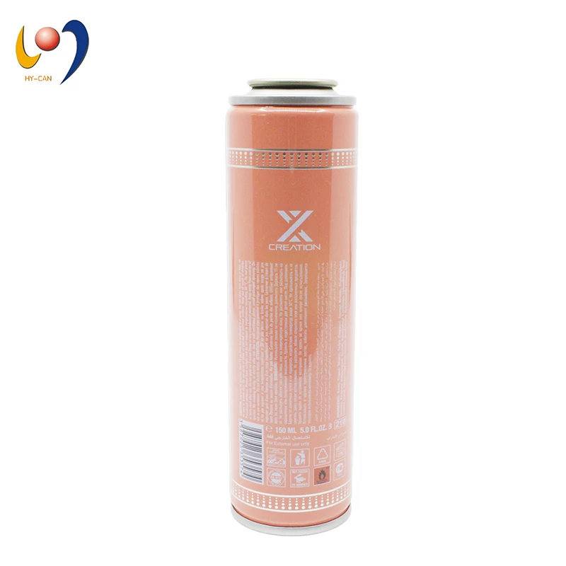 Empty aerosol can metal material tinplate aerosol can for body spray, perfume splash