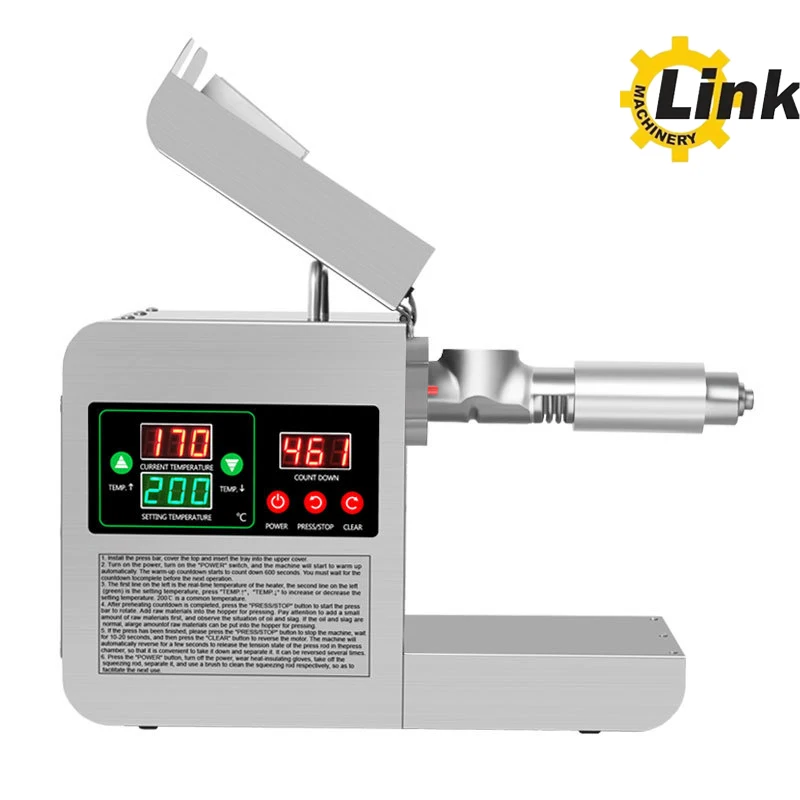 Food grade stainless steel 304 peanut Nut Seeds Linseeds Expeller Automatic Oil Press Machine Oil Press Extractor