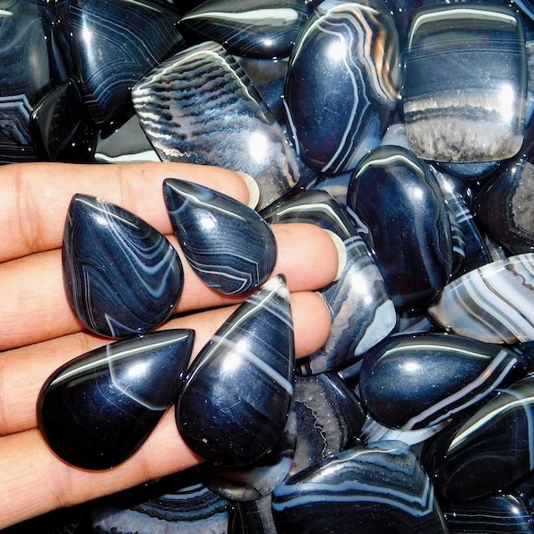 Onyx. black onyx sone onyx cabochon Hand Polish Loose stone Top Quality Gemstone Jewelry Making