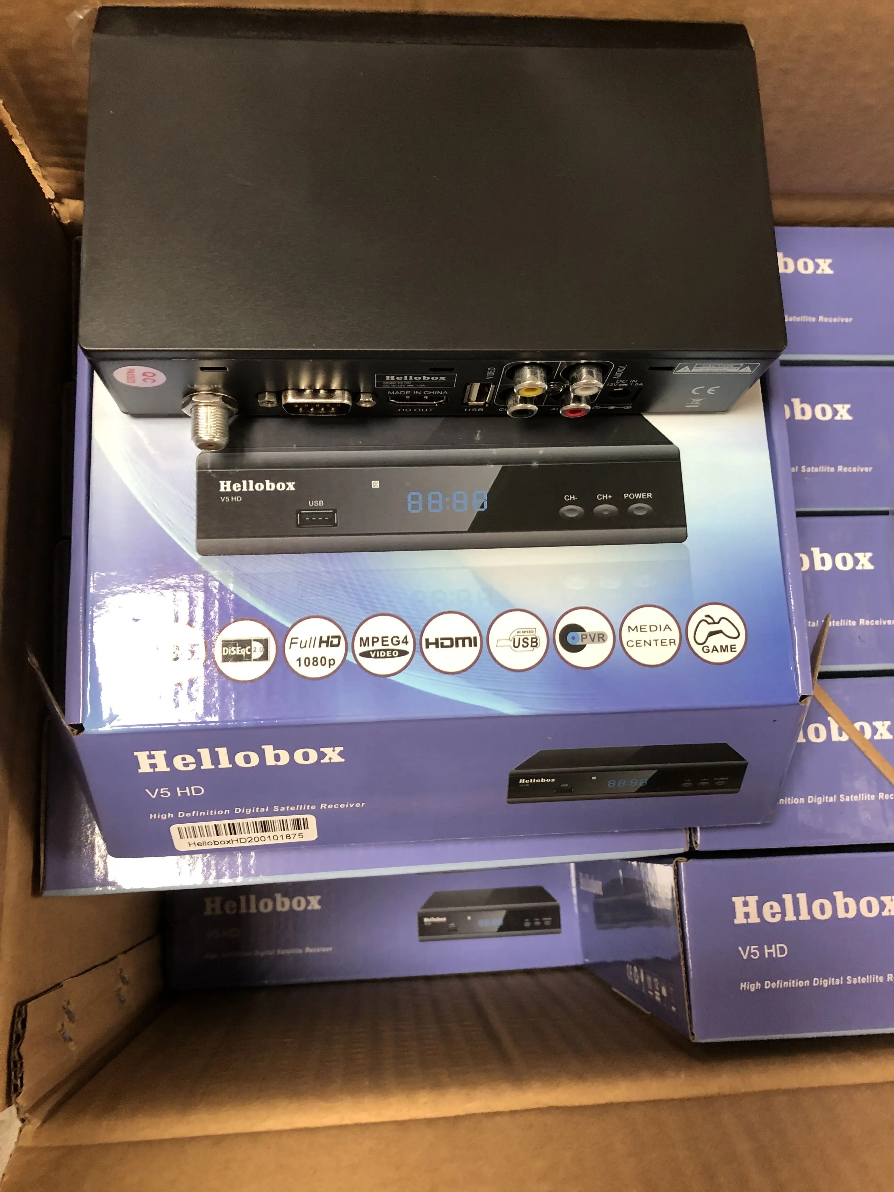 Hellobox V5 спутниковый телевизионный ресивер ТВ коробка DVB-S/S2 полный цифровой компьютерной приставки к телевизору встроенный USB