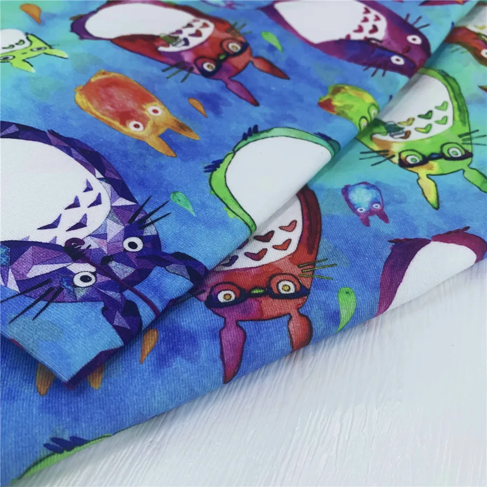 Wholesale Medium Weight Skin Friendly Soft Stretch Custom Printed Cotton Digital Printing Fabric For Kids