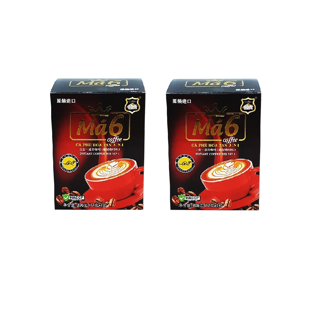 Top Best Selling 24 months shelf life MA6 Manufacturer OEM Caffeeinated INSTANT COFFEE 3IN1 From Vietnam