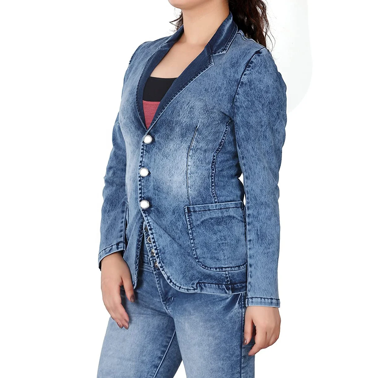 2022 New OEM Wholesale women Classic ladies jeans denim Jacket long sleeve/ Custom Womens Jean Jackets / Jean Jacket Women
